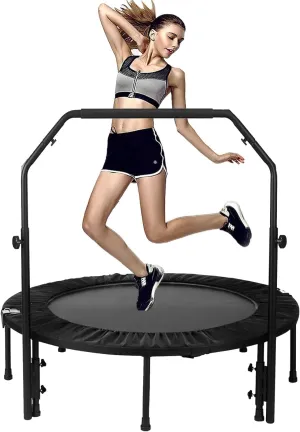 40" Trampoline, Portable Fitness Foldable Trampoline in-Home Mini RebounderExercise for Kid Max Load 300lbs