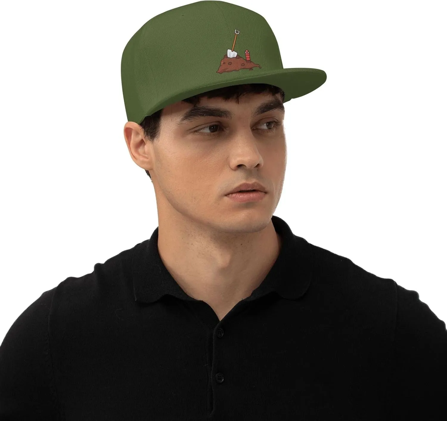 Adjustable Earthworms and Shovels Snapback Hat for Men Women Baseball Cap Dad Hats