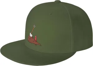 Adjustable Earthworms and Shovels Snapback Hat for Men Women Baseball Cap Dad Hats