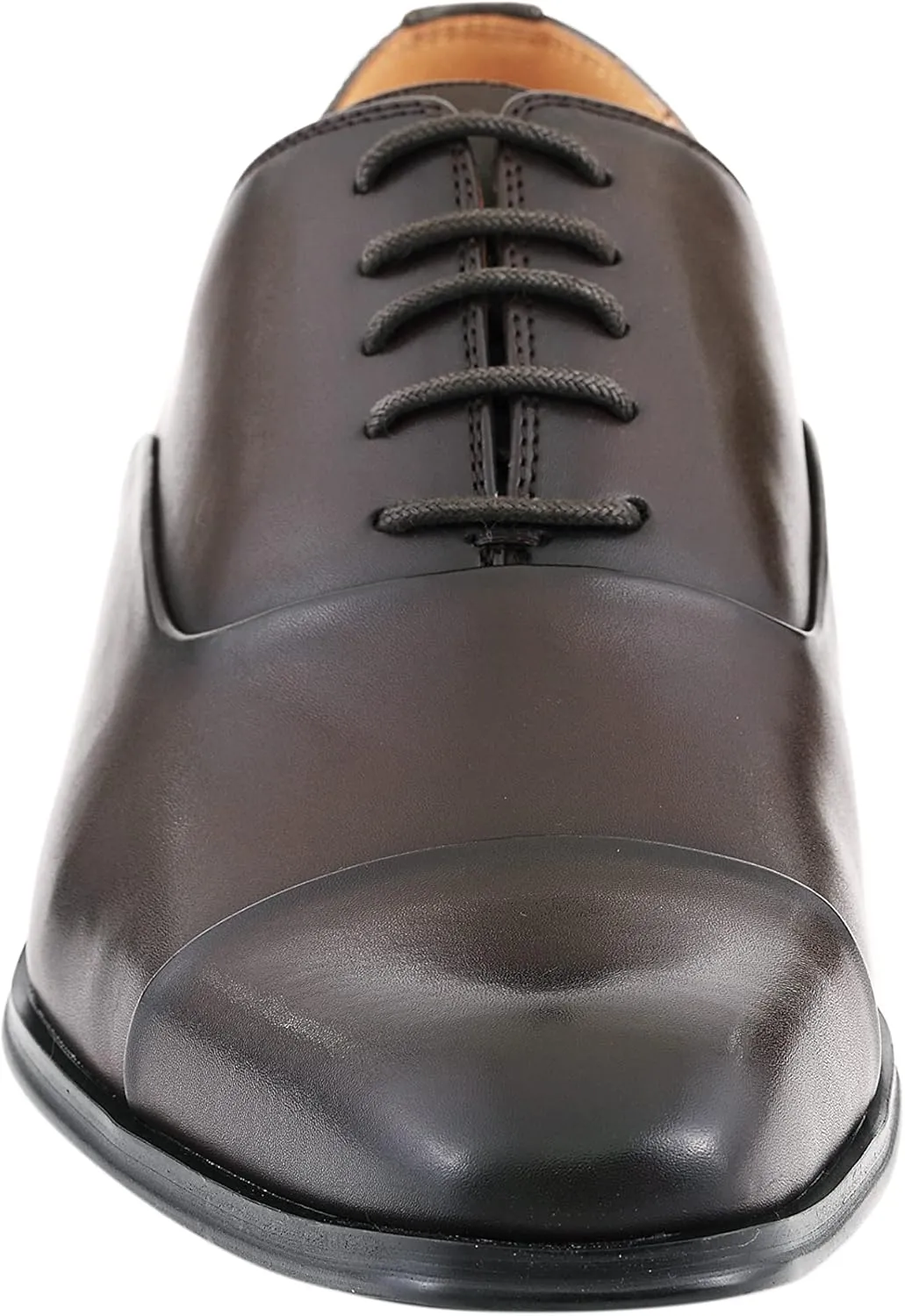 Amali Oxford Dress Shoes for Men with Textured Cap Toe, Men's Oxford Shoes Made from Premium PU Leather, Versatile Formal Footwear for All Occasions