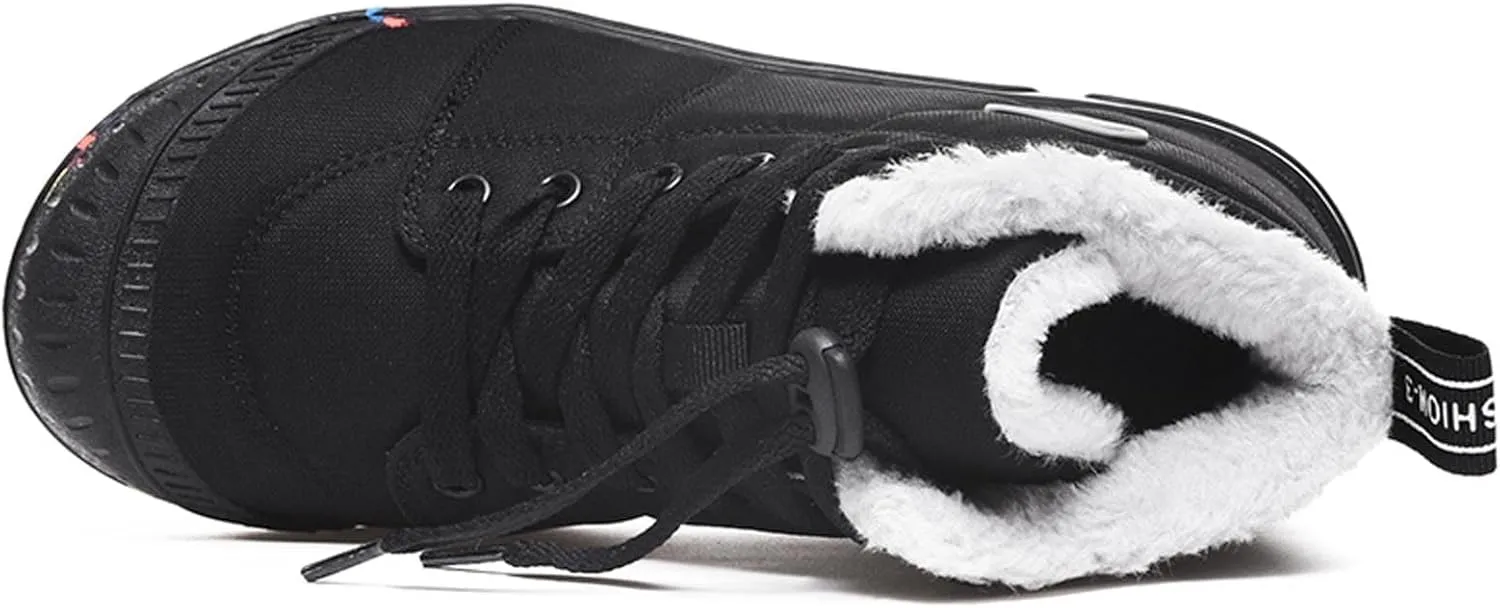 Barefoot Shoes Kids Boys Girls Trail Running Shoes Minimalist Zero Drop Sole Cotton Boots Fur Lined Hiking Walking Shoes (Little Kid/Big Kid)