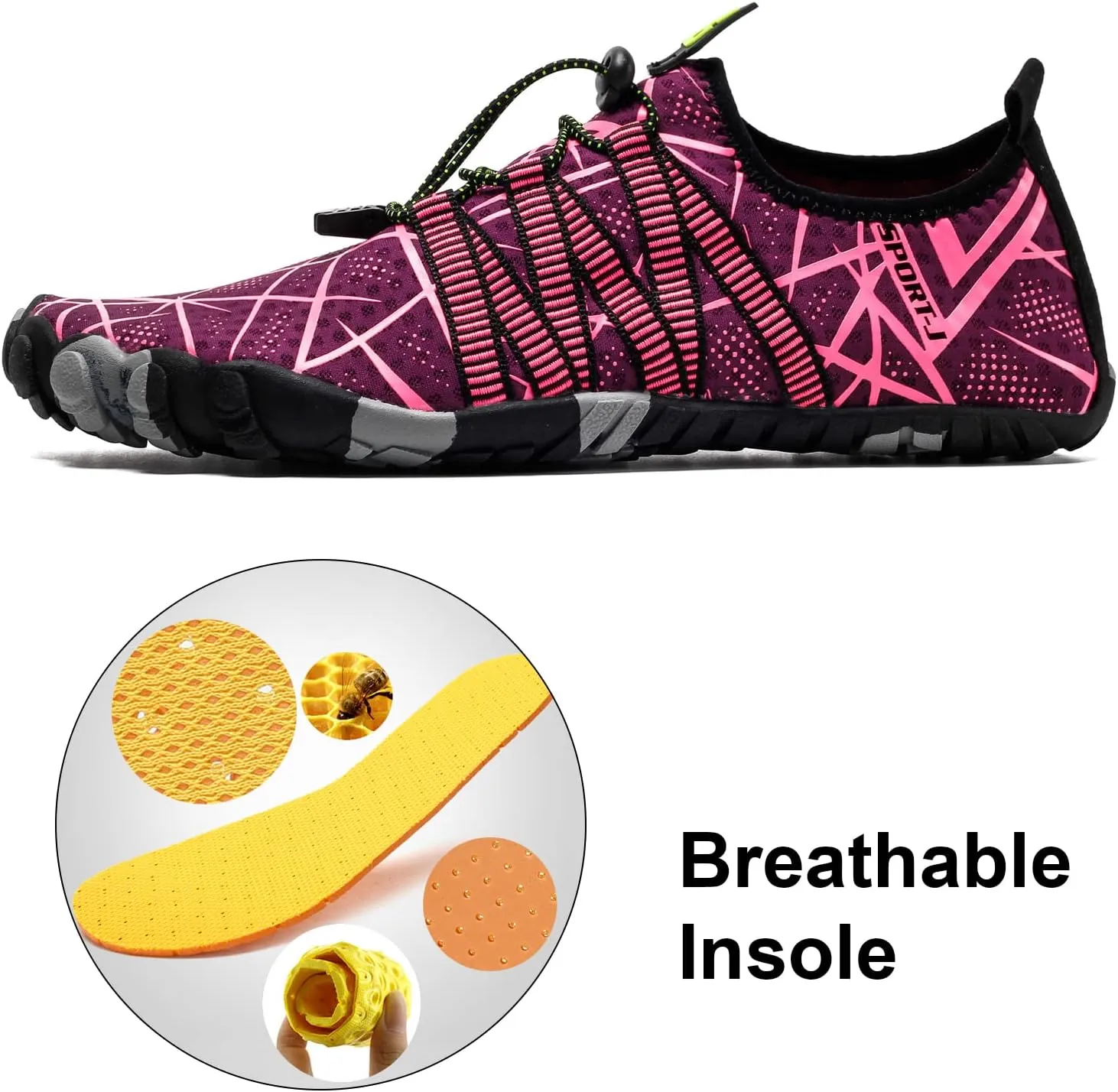 Beach Wet Water Shoes Mens Womens Wetsuit Boots Quick Dry Water Pool Trainer Sport Shoes for Swim Surf Beach Boating Snorkeling Diving Running Yoga
