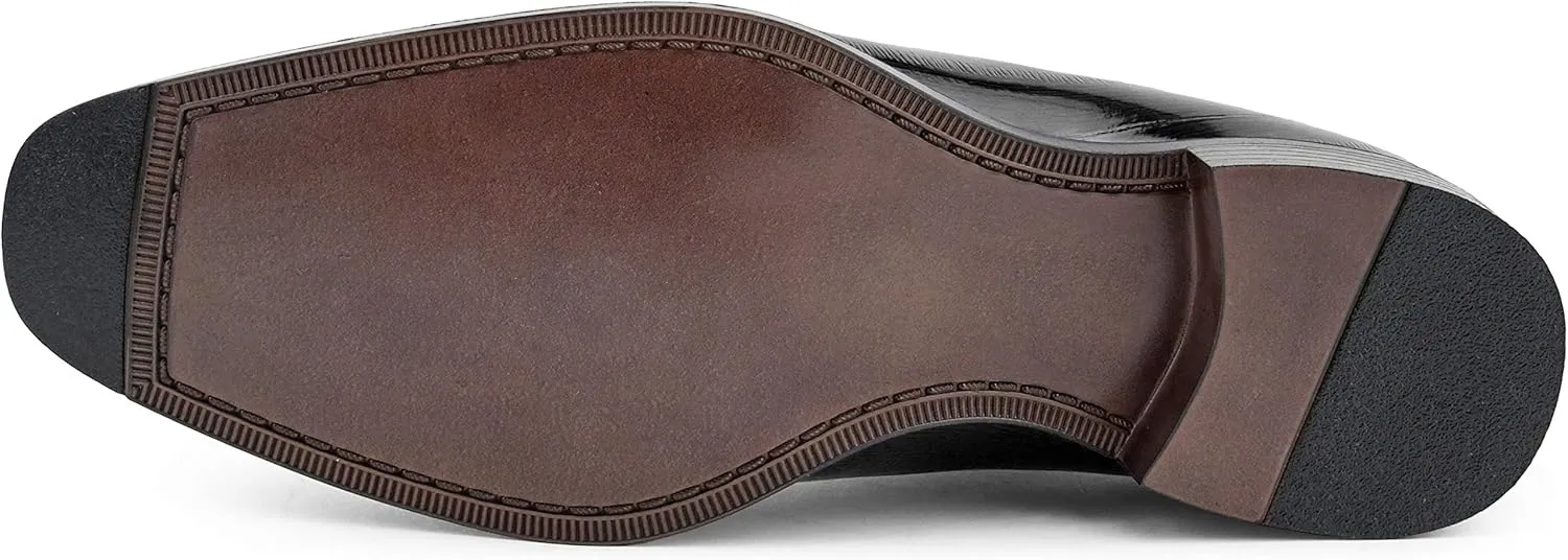 Bolano Bandit, Cap Toe Oxford Dress Shoes for Men, Men's Formal Dress Shoes with Alligator Print, Croc Folded Oxfords