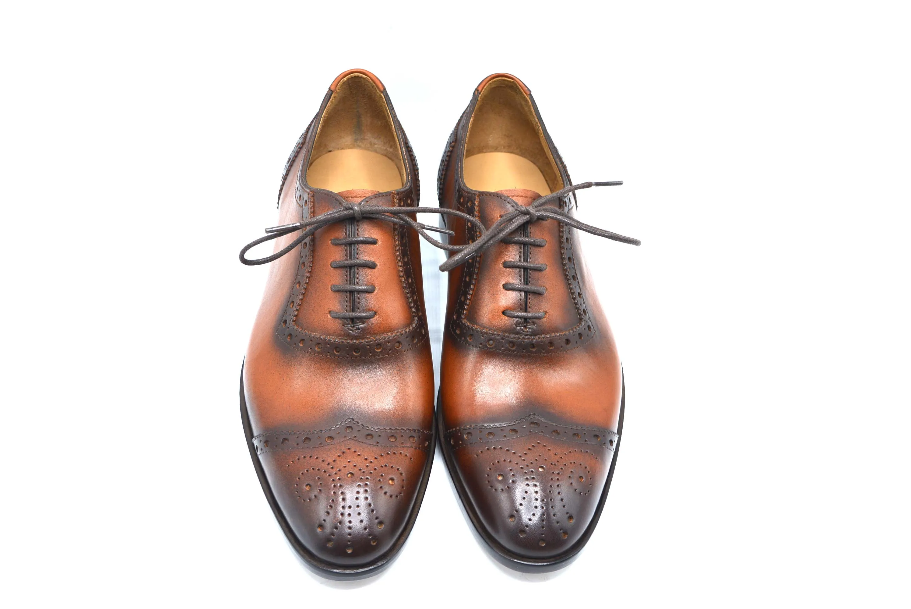 Brogue Brown Oxford Cap Toe