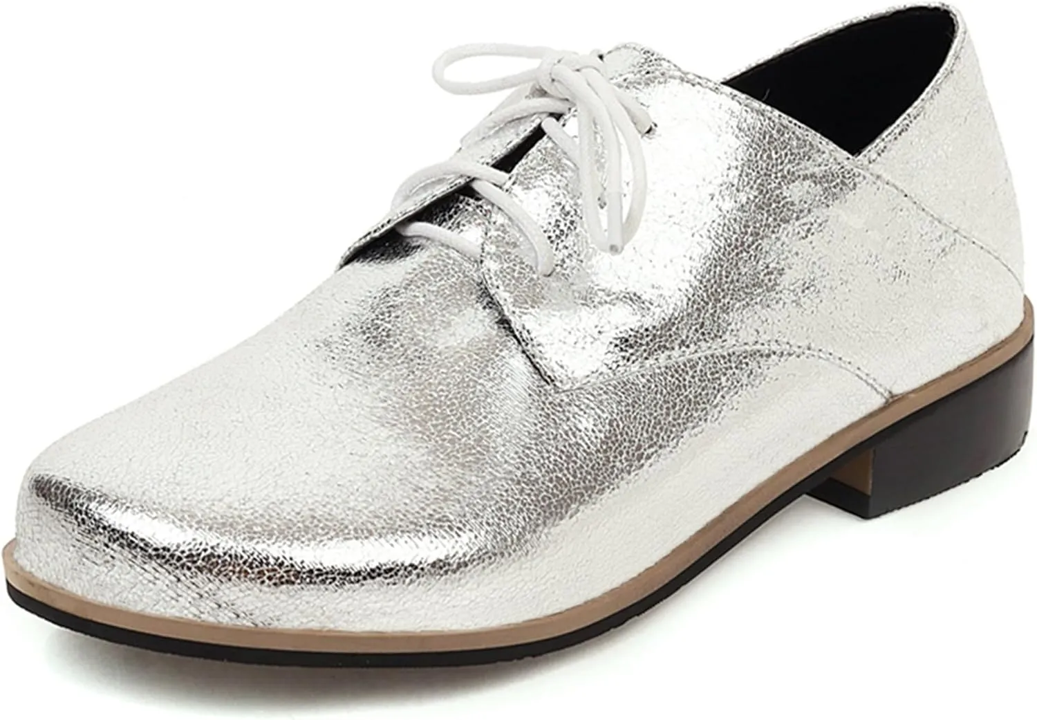 Brogue Oxford Derby Women Comfy Work Lace Up Shoes
