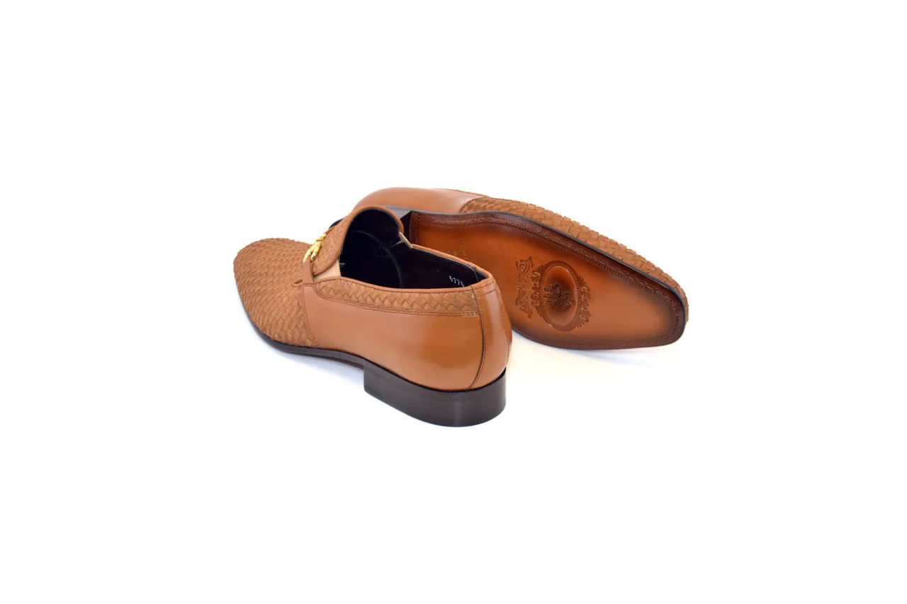 C0224-5776 Hand Made Woven Loafer -Tan