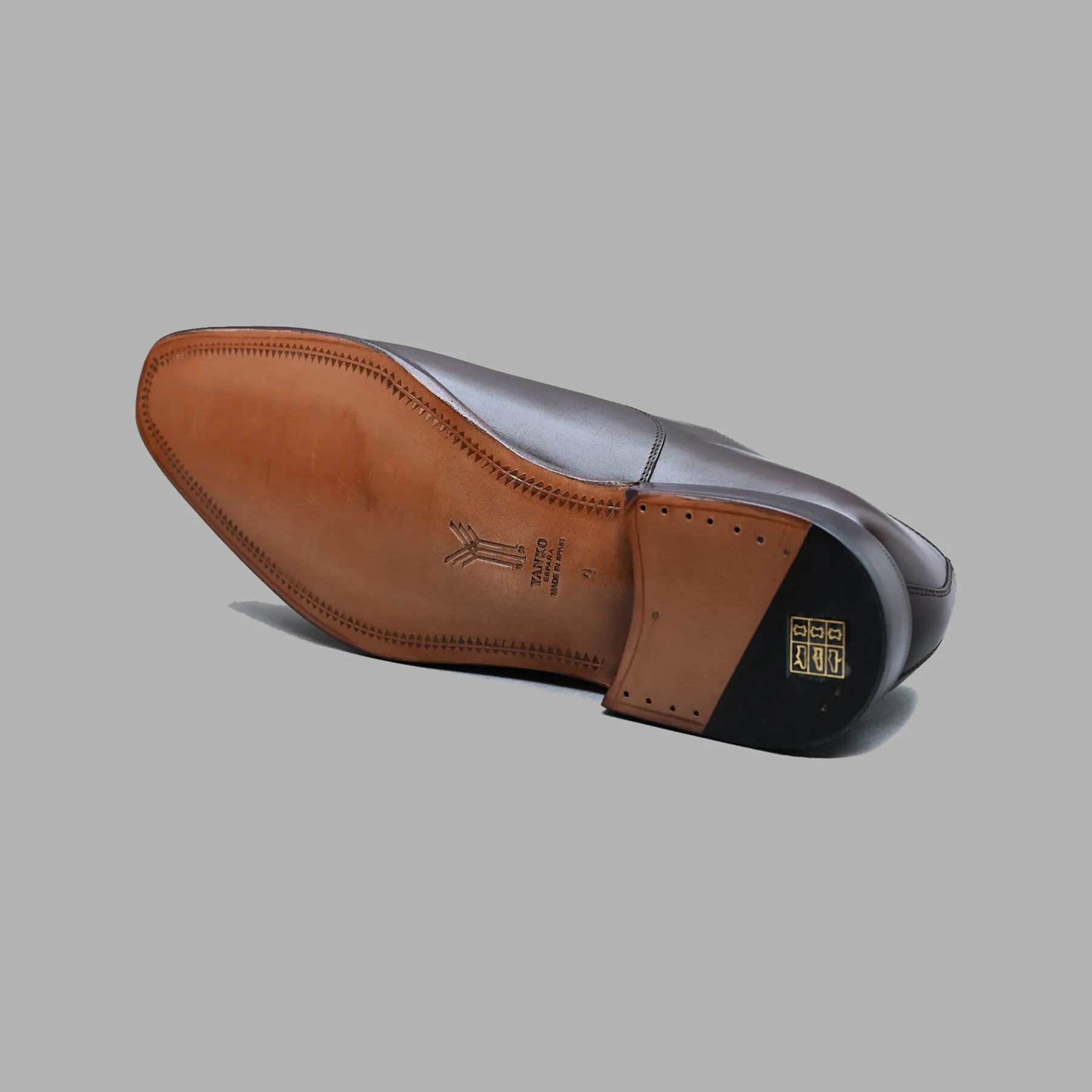 Cap Toe Oxford in Dark Brown Calf Leather (Box Calf)