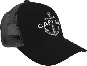 Captain with A Boat Anchor Curved Brim Mesh Baseball Cap -Adjustable Snapback Cap