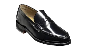 Caruso - Black Hi-Shine - Penny Loafer Shoe