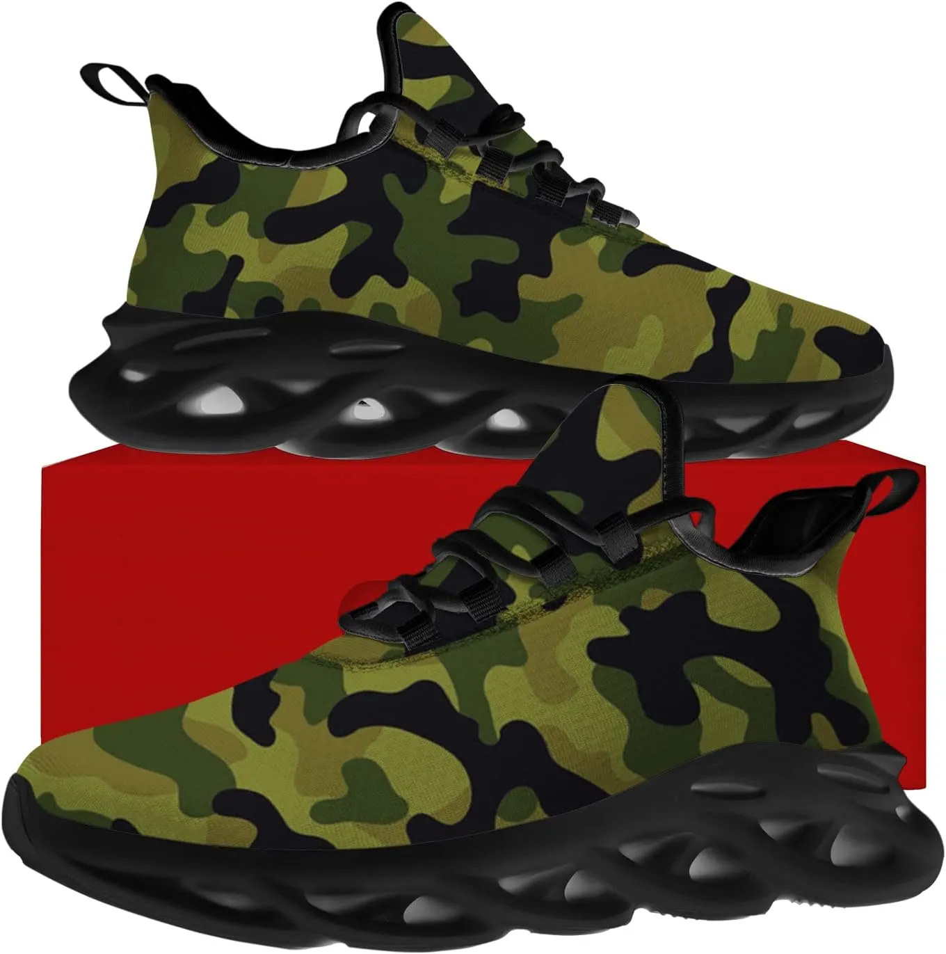 Ciadoon American Flag Shoes for Men Women Running Lightweight Sport Walking Tennis Sneakers 4th of July Shoes Gifts for Him Her