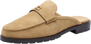 Coach Women's Jocelyn Backless Loafer, Charcoal/Black, 8