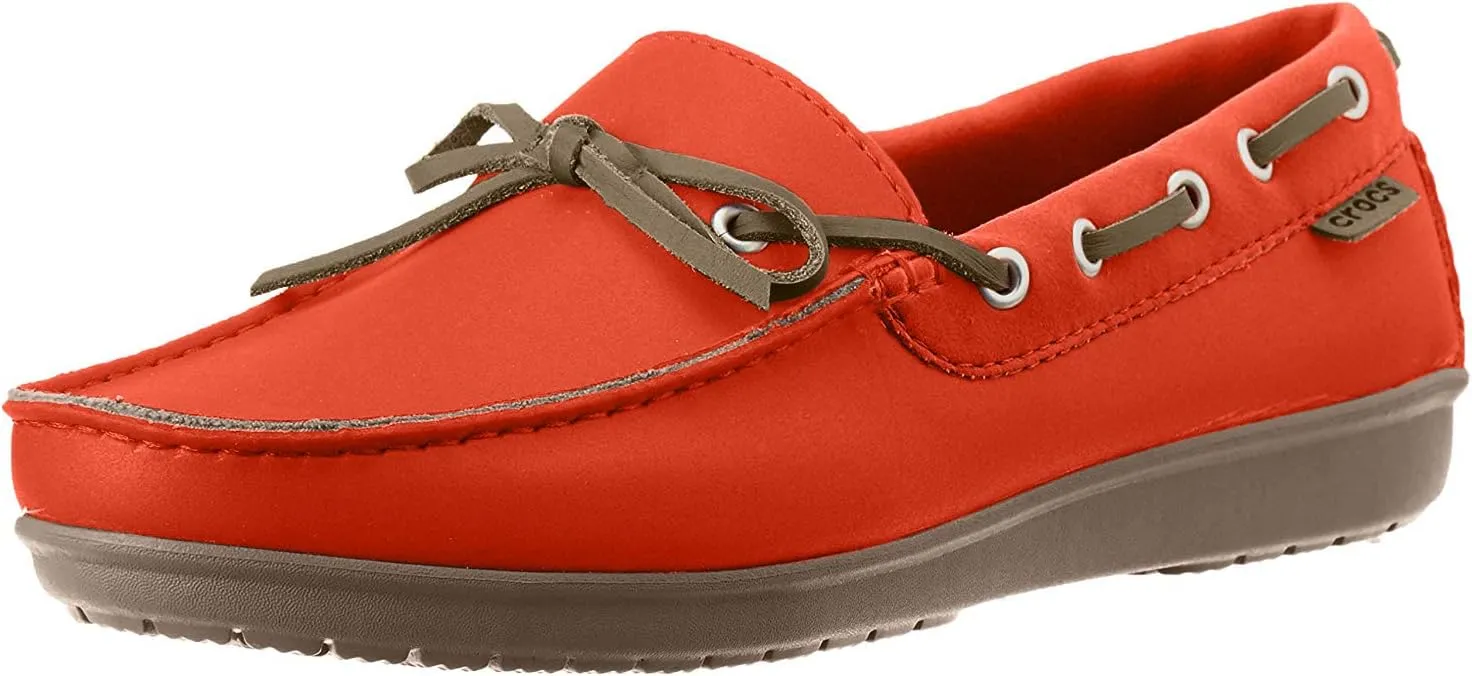 CROC Womens Wrap ColorLite Loafer Shoes, Tangerine/Tumbleweed, US 8