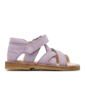 Cross sandal with open toe and velcro closure