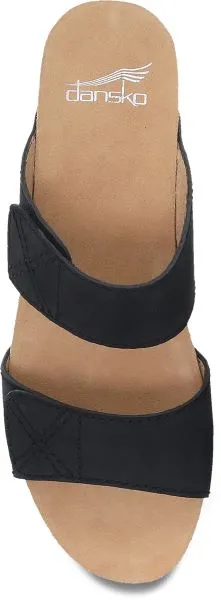Dansko Black Maddy Milled Nubuck Womens Sandals 1510-470200