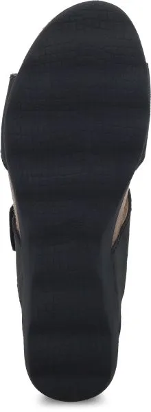 Dansko Black Maddy Milled Nubuck Womens Sandals 1510-470200