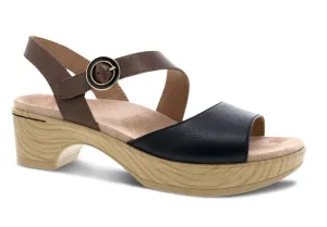 Dansko Black Tumbled Nappa Marjory Womens Comfort Slide Sandals 1022-102200