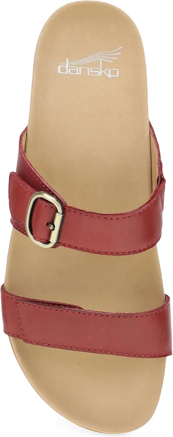 Dansko Justine Adjustable Sandal for Women - Leather Linings and Uppers for All-Day Comfort - Dual-Density EVA Footbed and Lightweight Rubber Outsole for Long-Lasting Wear