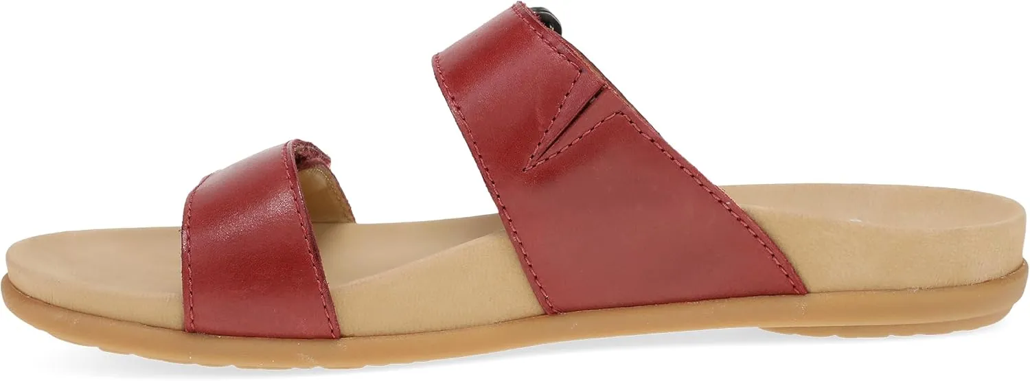 Dansko Justine Adjustable Sandal for Women - Leather Linings and Uppers for All-Day Comfort - Dual-Density EVA Footbed and Lightweight Rubber Outsole for Long-Lasting Wear