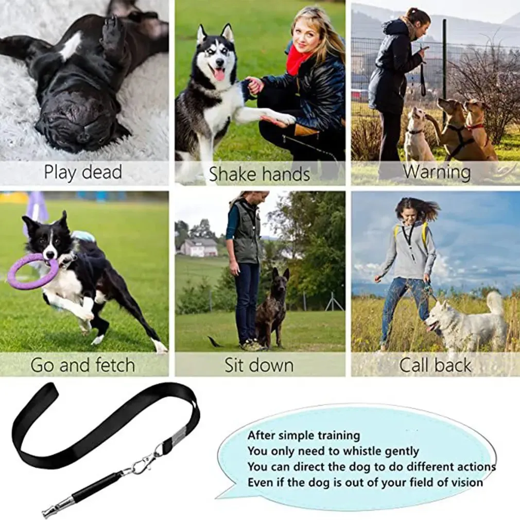 Dog Whistle To Stop Barking Device Dog Copper Silent Ultrasonic Training Flute Stop Barking for Pet Supplies Sound Trainer Tool