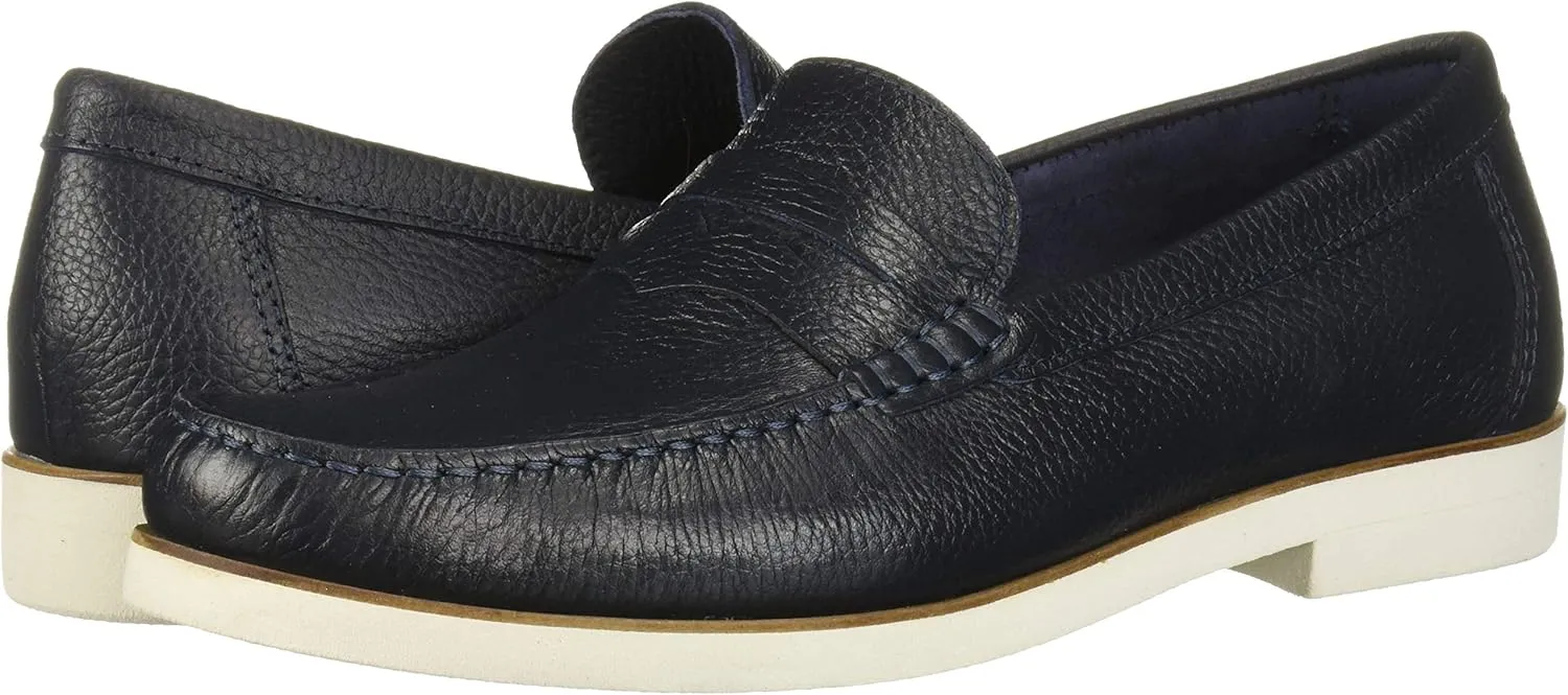 Driver Club USA Men's Leather Made in Brazil Rubber Sole Penny Loafer