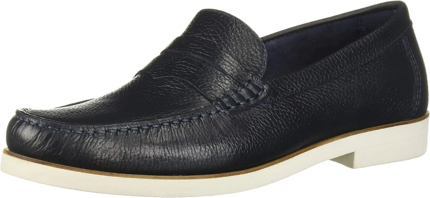 Driver Club USA Men's Leather Made in Brazil Rubber Sole Penny Loafer