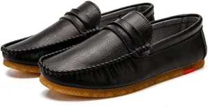 Easy to put and remove Driving Moccasins Smoking Loafer for Men Penny Loafer Vegan Leather Stitching Details Round Toe Rubber Sole Anti-Slip Flat Heel Lightweight Outdoor for all occasions ( Color : B