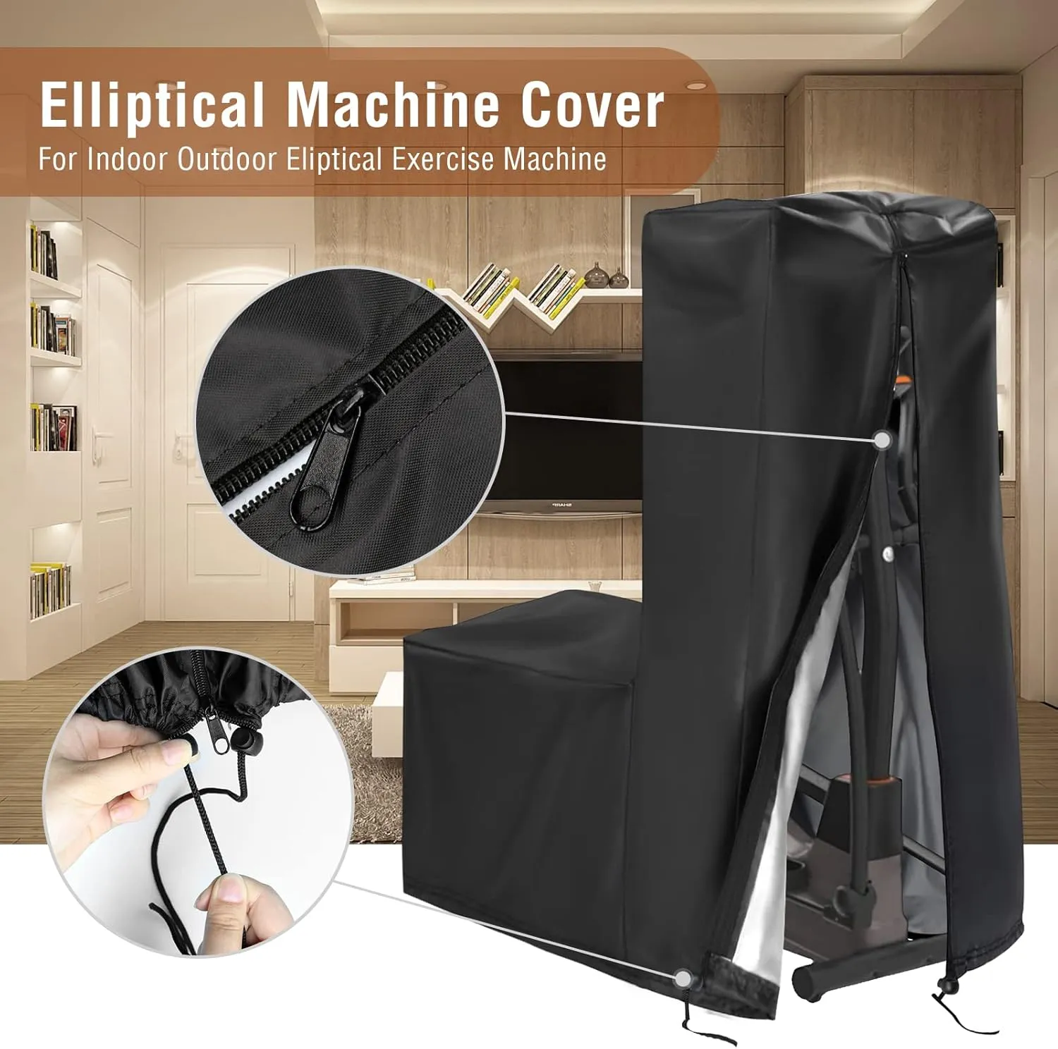 Elliptical Exercise Machine Cover - Dust-Proof & Waterproof Trainer Protective Cover for Home Use