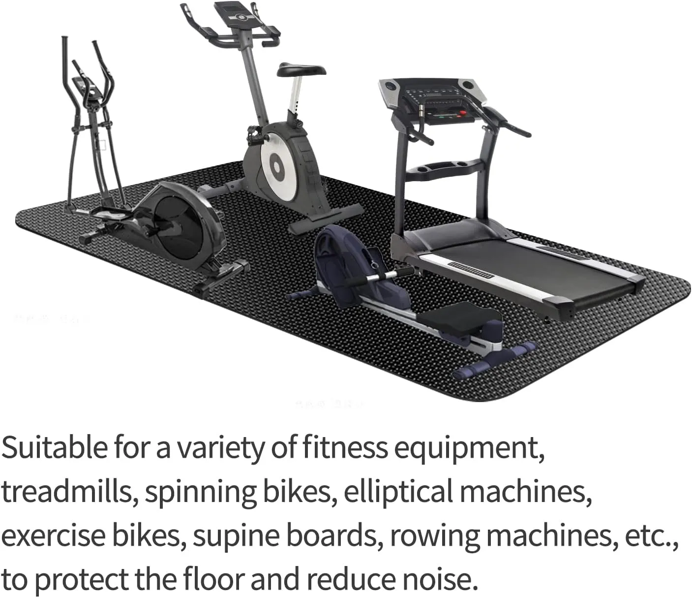 Exercise Equipment Mat,Treadmill Mat,Bike Mat Compatible with Peloton Bike Elliptical Treadmill Mat,Under Exercise Bike Trainer Mat Pad for Stationary Indoor Spin Bike (60"x23.6")