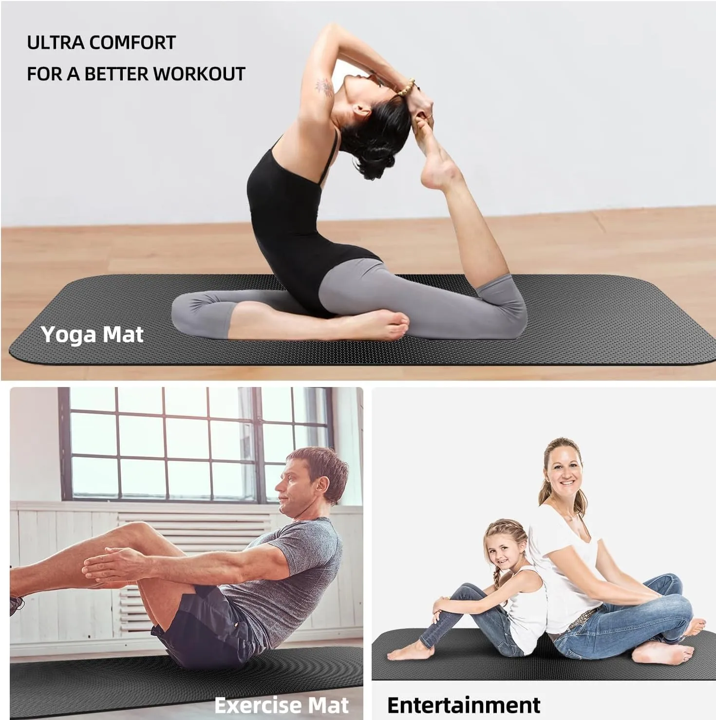 Exercise Equipment Mat,Treadmill Mat,Bike Mat Compatible with Peloton Bike Elliptical Treadmill Mat,Under Exercise Bike Trainer Mat Pad for Stationary Indoor Spin Bike (60"x23.6")
