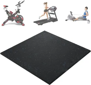 Fitness Workout Mat, High Resilience Bike Gym Waterproof Non-slip Equipment Mat, Cross Trainers Gym Equipment Duty Protective Floor Mat, for Treadmill and Row, Bike Trainer(Thickness 3cm/1.18in)