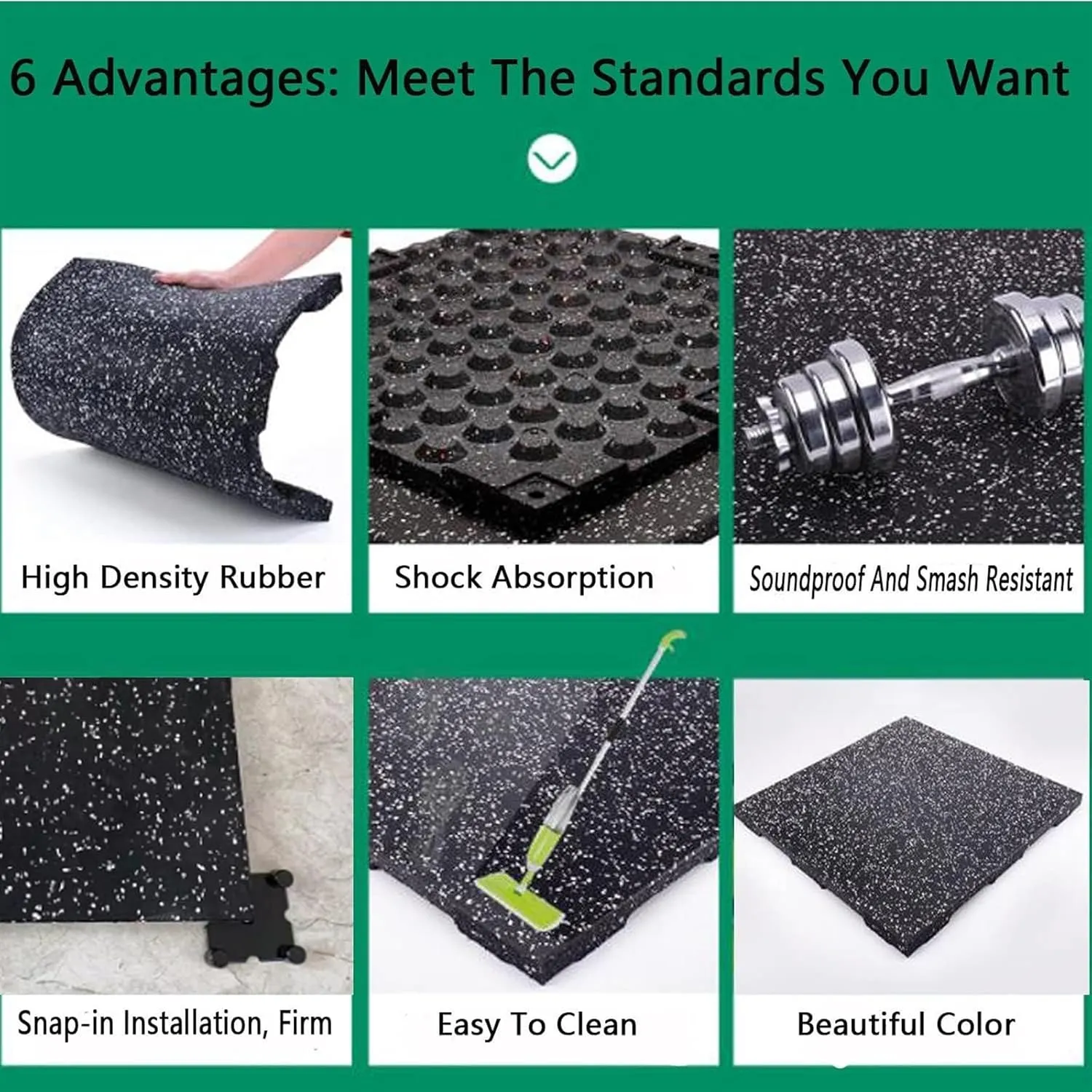 Fitness Workout Mat, High Resilience Bike Gym Waterproof Non-slip Equipment Mat, Cross Trainers Gym Equipment Duty Protective Floor Mat, for Treadmill and Row, Bike Trainer(Thickness 3cm/1.18in)