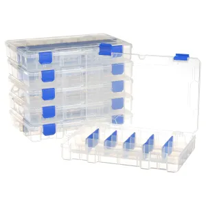Flambeau Outdoors, 4007 Tuff Trainer,  24 Compartments, 6 Pack, Clear, 11 inches, Fishing Tackle Box