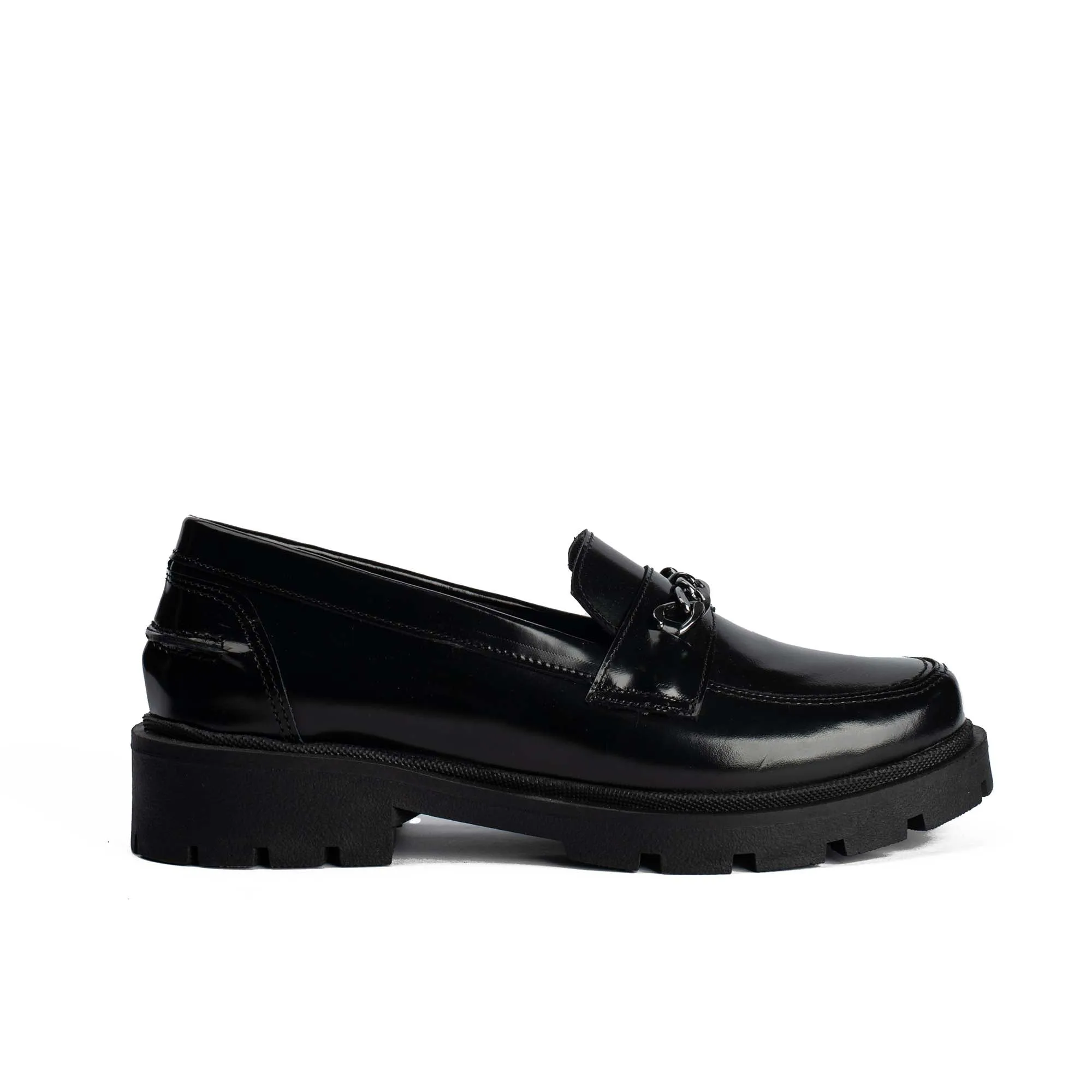 Flora Natural Leather Loafers