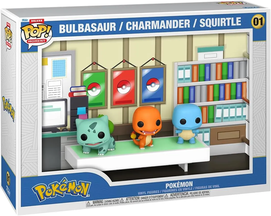 Funko Pop Moments Deluxe: Pokemon - Starters - Bulbasaur, Charmander, Squirtle - Collectable Vinyl Figure - Gift Idea - Official Merchandise - Toys for Kids & Adults - Video Games Fans