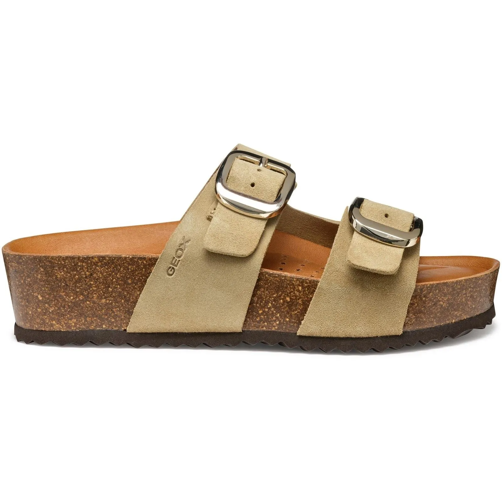 Geox D BRIONIA H Leather Women's Light Taupe Wedges