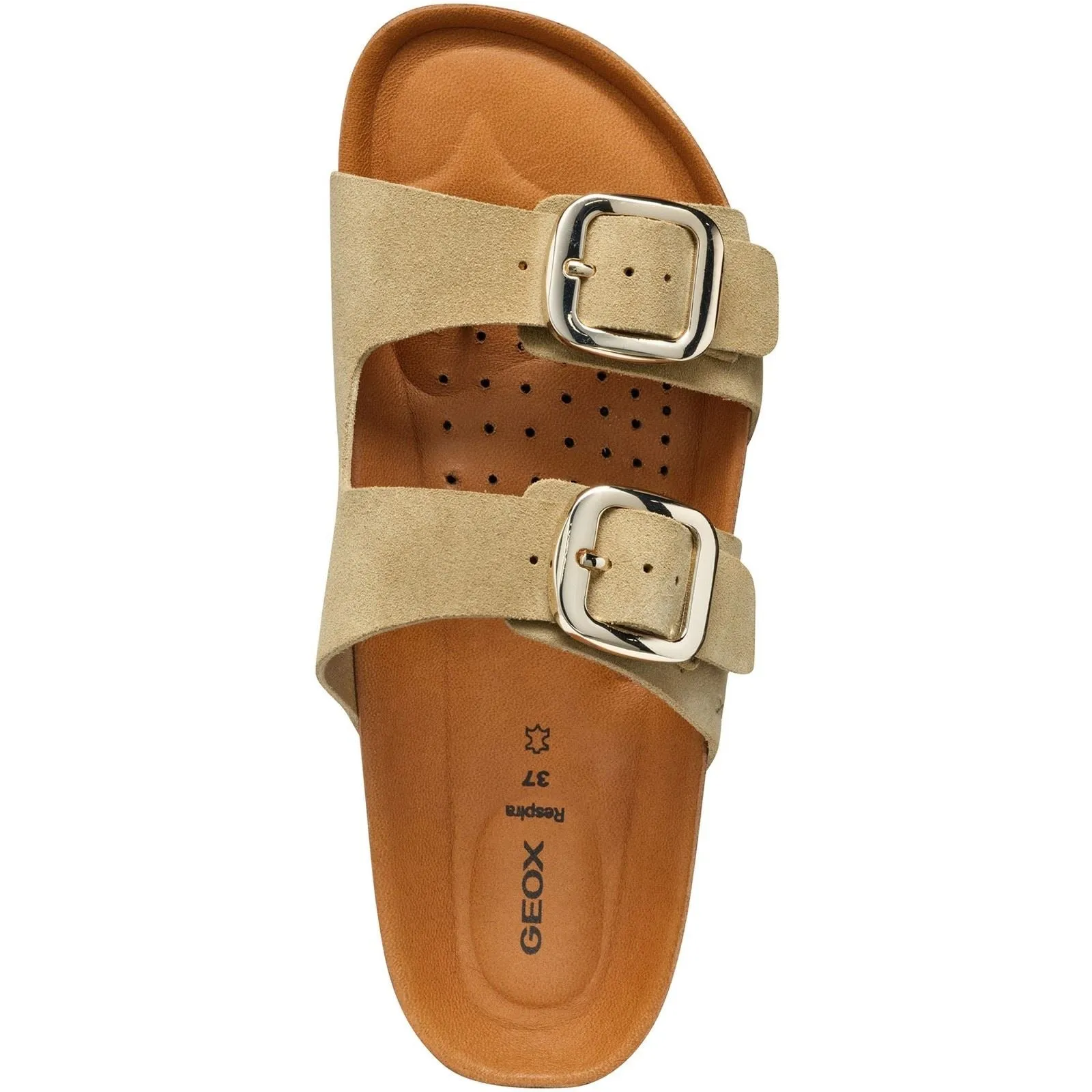 Geox D BRIONIA H Leather Women's Light Taupe Wedges