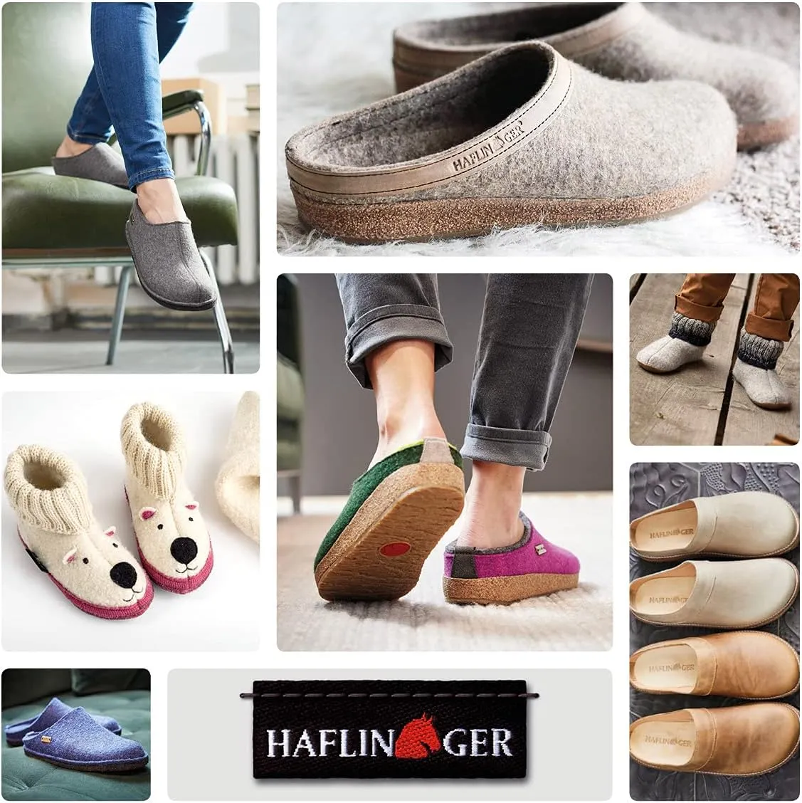 HAFLINGER Women's and men's shoes for the home. Loafer 621810