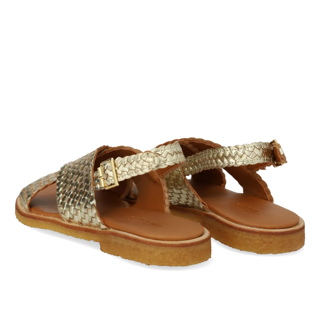 Hand-braided classic cross sandal