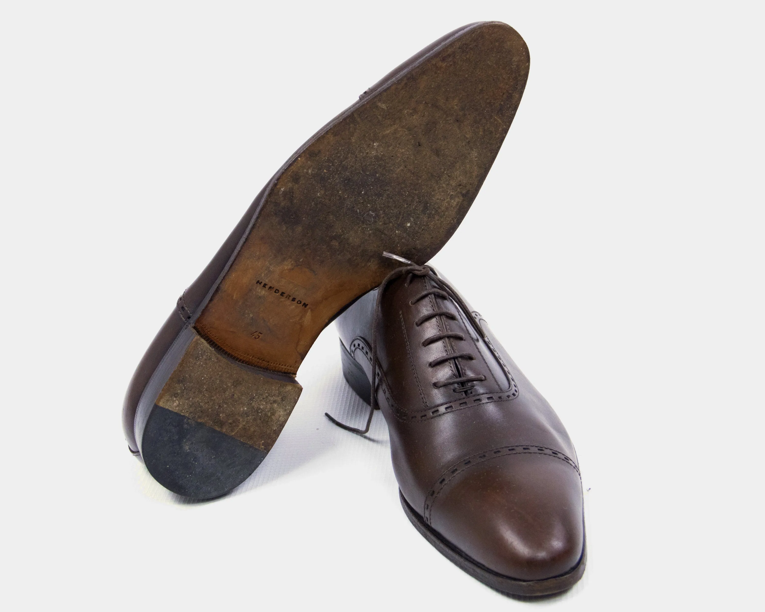 HENDERSON Cap Toe Oxford Shoes SIZE 45, UK 11, US 12