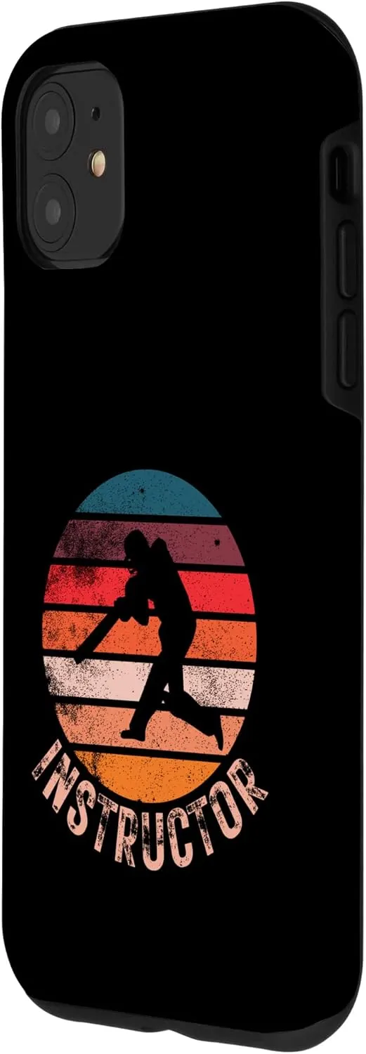 iPhone 11 Cricket Instructor Vintage Retro Style Personal Trainer Case