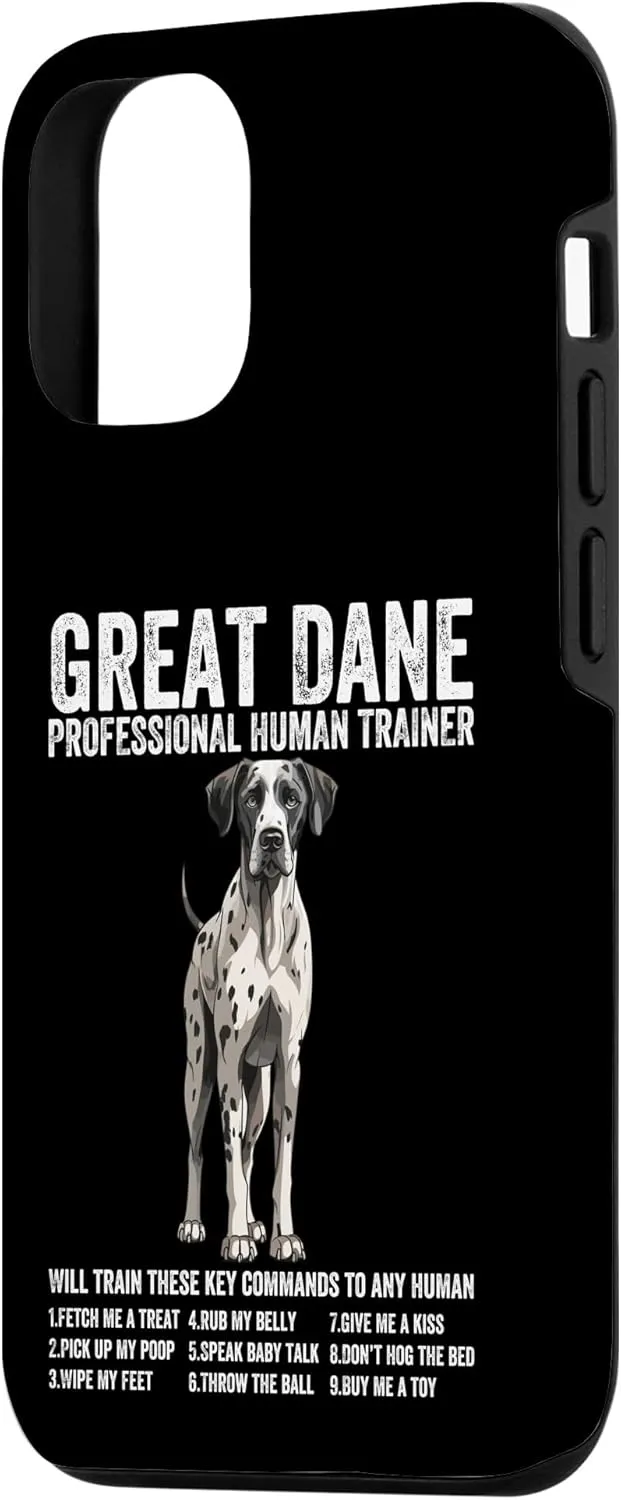 iPhone 12/12 Pro Great Dane Harlequin Professional Human Trainer Great Dane Case