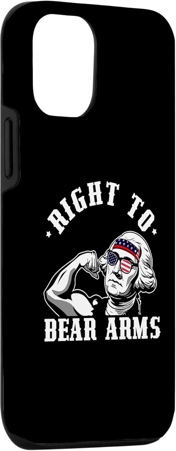 iPhone 15 Right To Bare Arms Us Flag 4th Of July Funny Gym Workout Case