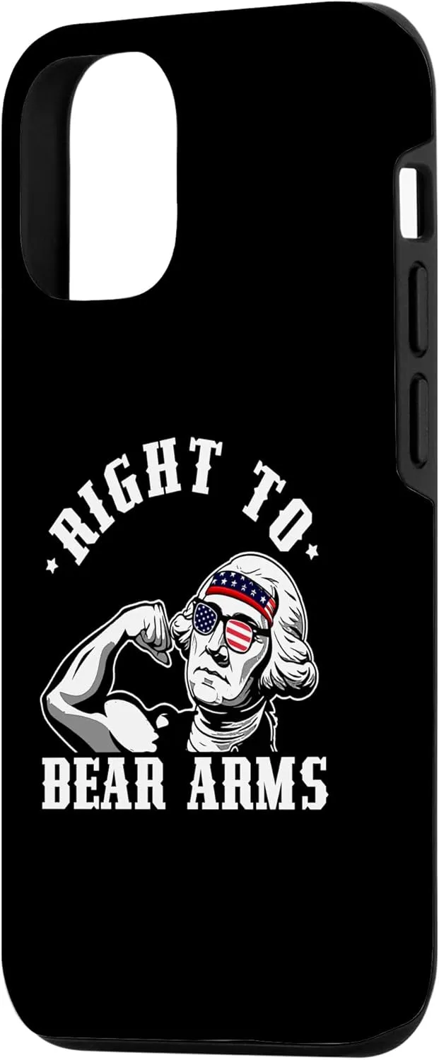 iPhone 15 Right To Bare Arms Us Flag 4th Of July Funny Gym Workout Case