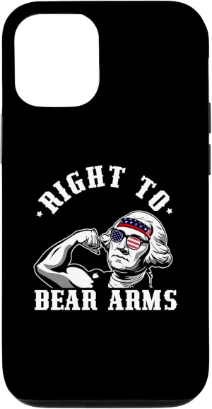 iPhone 15 Right To Bare Arms Us Flag 4th Of July Funny Gym Workout Case