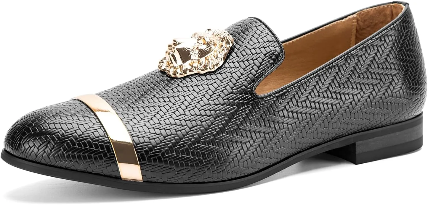 JITAI Men's Penny Slip-On Leather Lined Loafer Luxury Men Shoes Casual Dress Disco Shoes