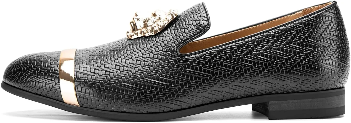 JITAI Men's Penny Slip-On Leather Lined Loafer Luxury Men Shoes Casual Dress Disco Shoes