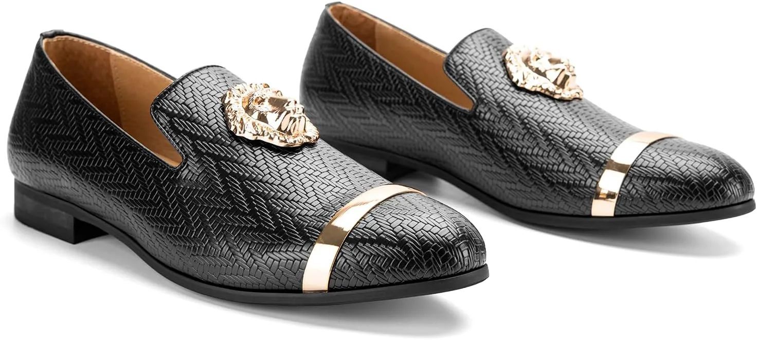 JITAI Men's Penny Slip-On Leather Lined Loafer Luxury Men Shoes Casual Dress Disco Shoes