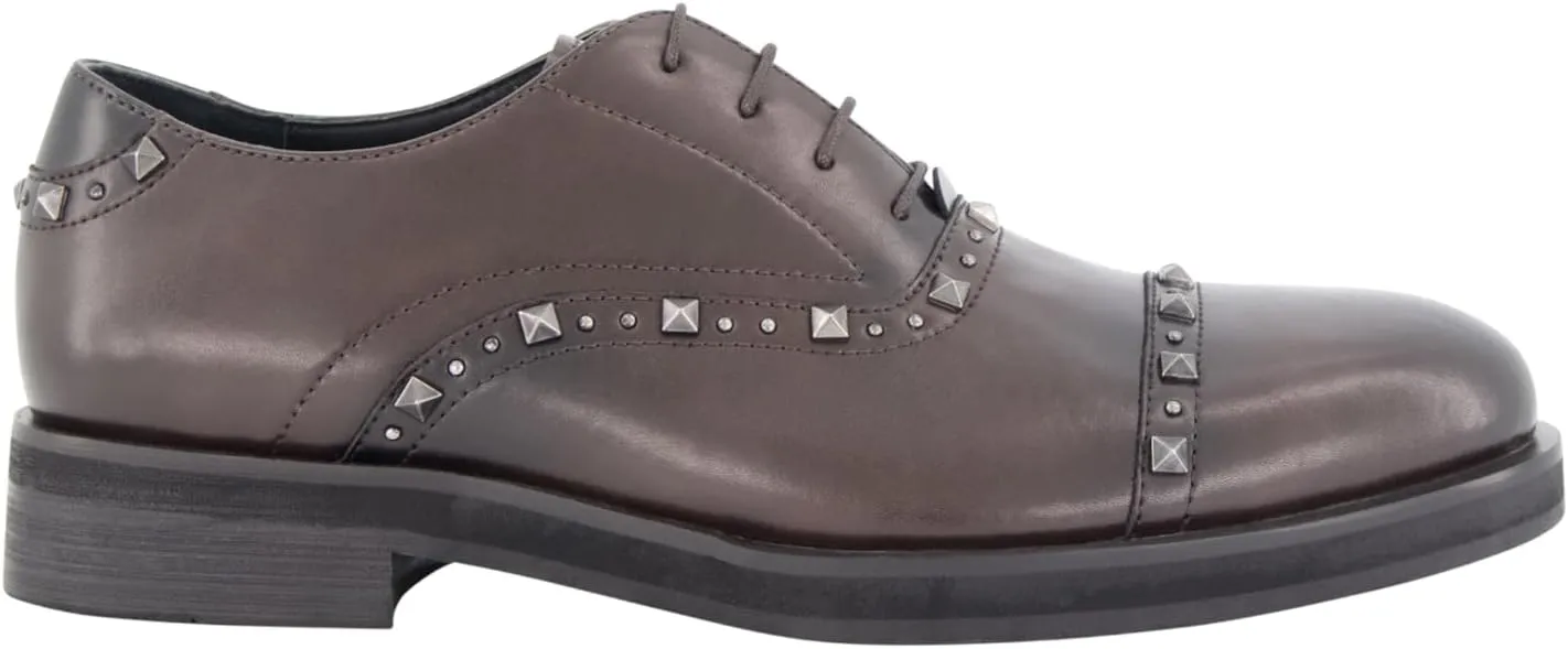 KARL LAGERFELD Men's Studded Leather Oxfords Dress Shoe Sneaker