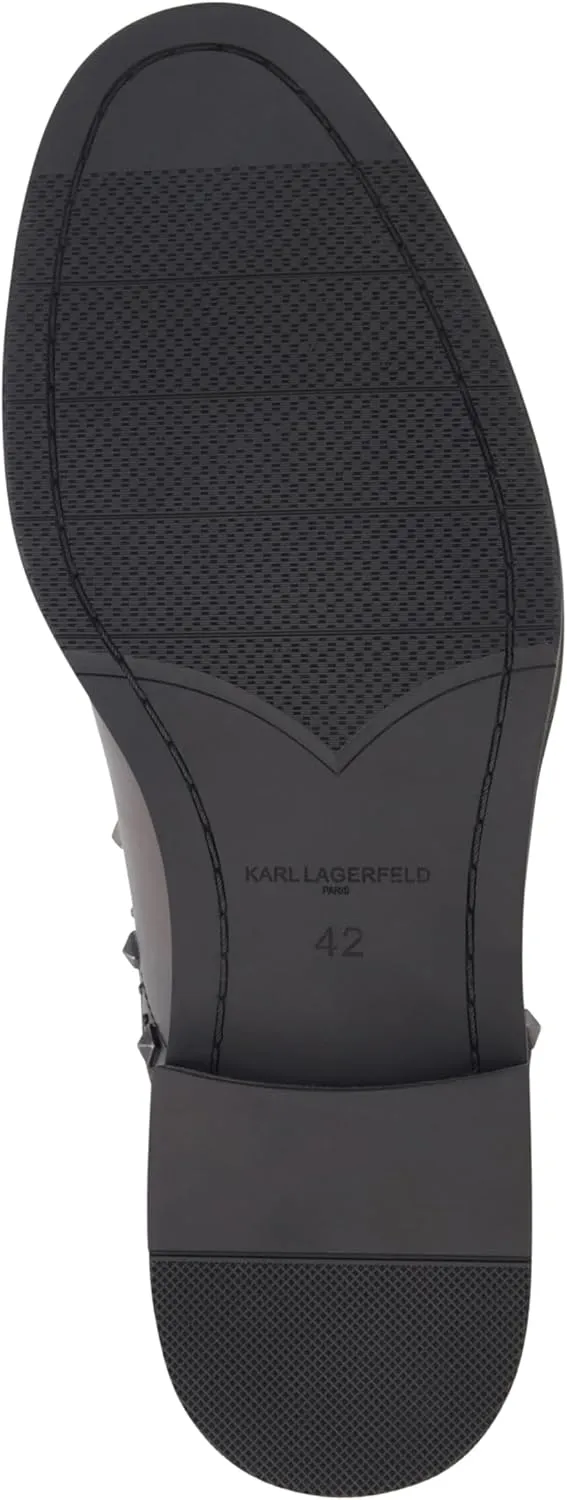 KARL LAGERFELD Men's Studded Leather Oxfords Dress Shoe Sneaker