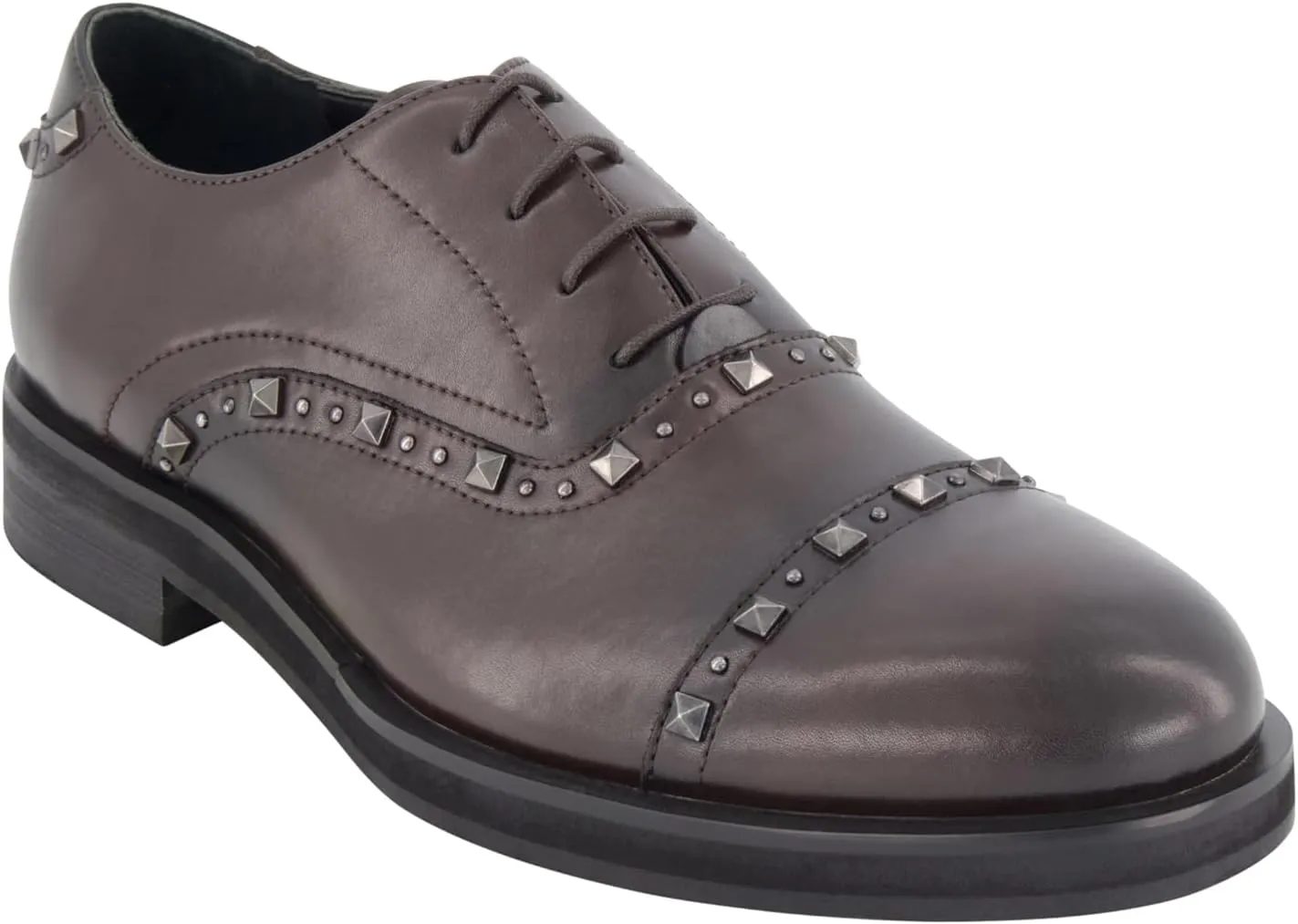 KARL LAGERFELD Men's Studded Leather Oxfords Dress Shoe Sneaker